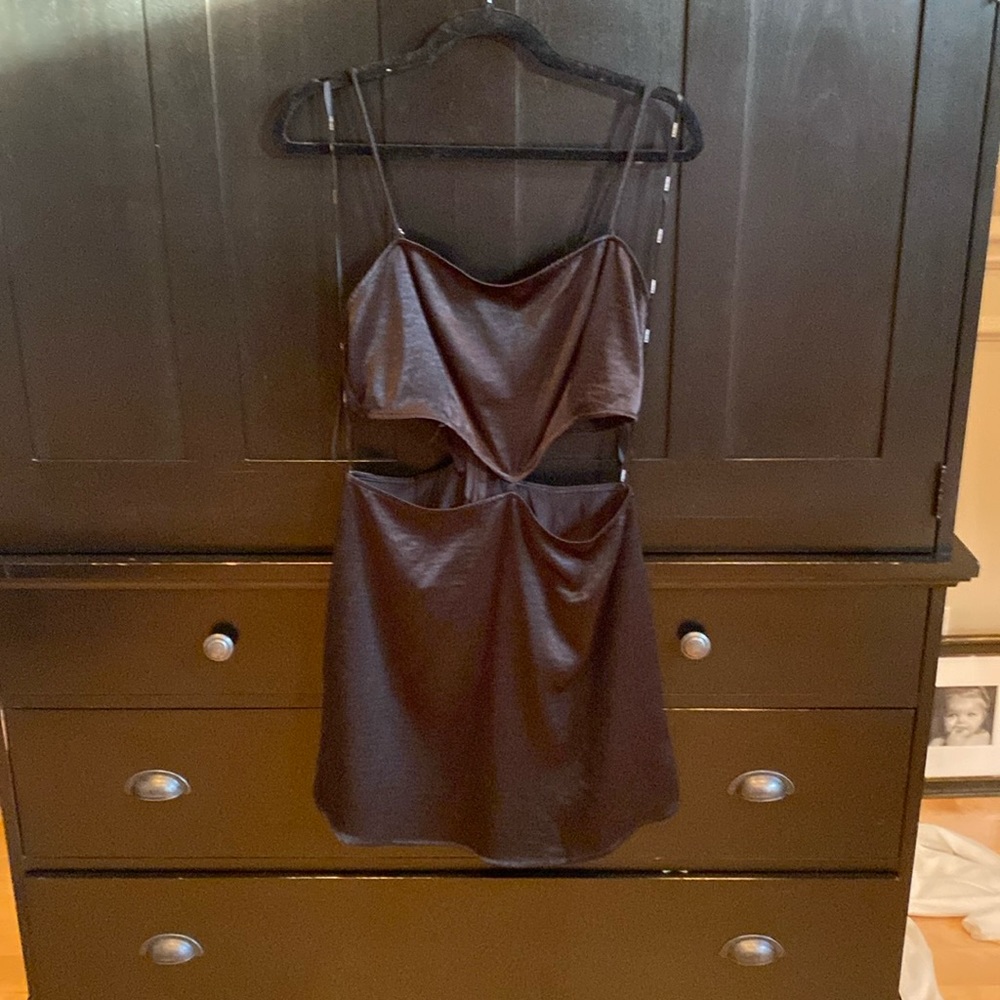 Forever 21 Silke cut out black mini dress